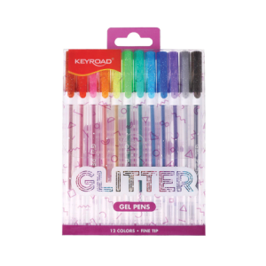 ROLLER GEL GLITTER KEYROAD X12