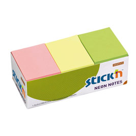 BLOCK DE NOTAS ADHESIVAS NEON